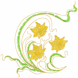 Flowers And Tree Embroidery Design 11